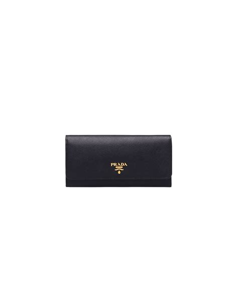 prada saffiano leather card holder black|Prada saffiano long wallet.